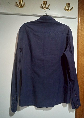 Erkek Lacivert Denim Gömlek - Görsel 5