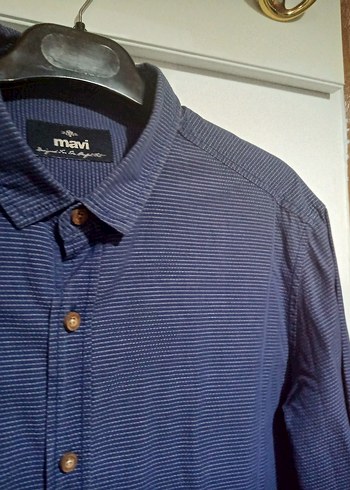 Erkek Lacivert Denim Gömlek - Görsel 7