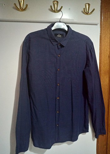 Erkek Lacivert Denim Gömlek - Görsel 3