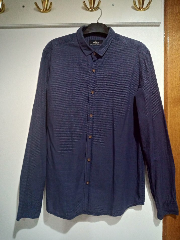 Erkek Lacivert Denim Gömlek - Görsel 2