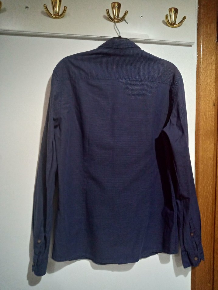 Erkek Lacivert Denim Gömlek - Görsel 5