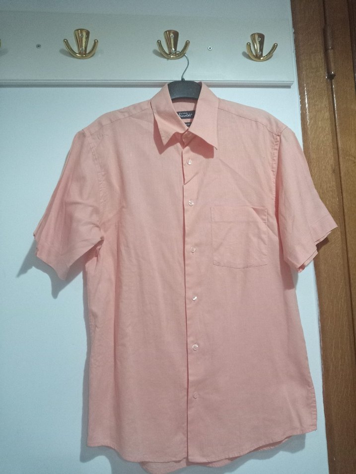 Keten Kısa Kollu Erkek Gömlek - Görsel 2