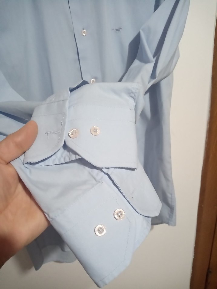 CRISPINO,Mavi Uzun Kollu Erkek Gömlek - Görsel 4