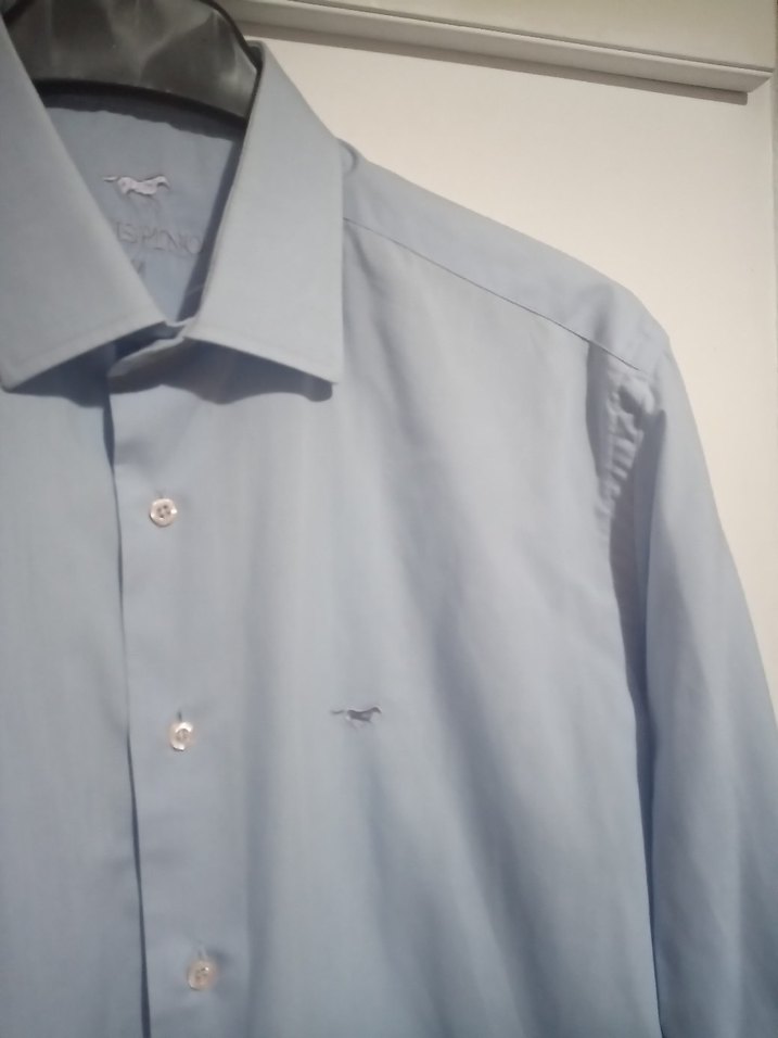 CRISPINO,Mavi Uzun Kollu Erkek Gömlek - Görsel 3