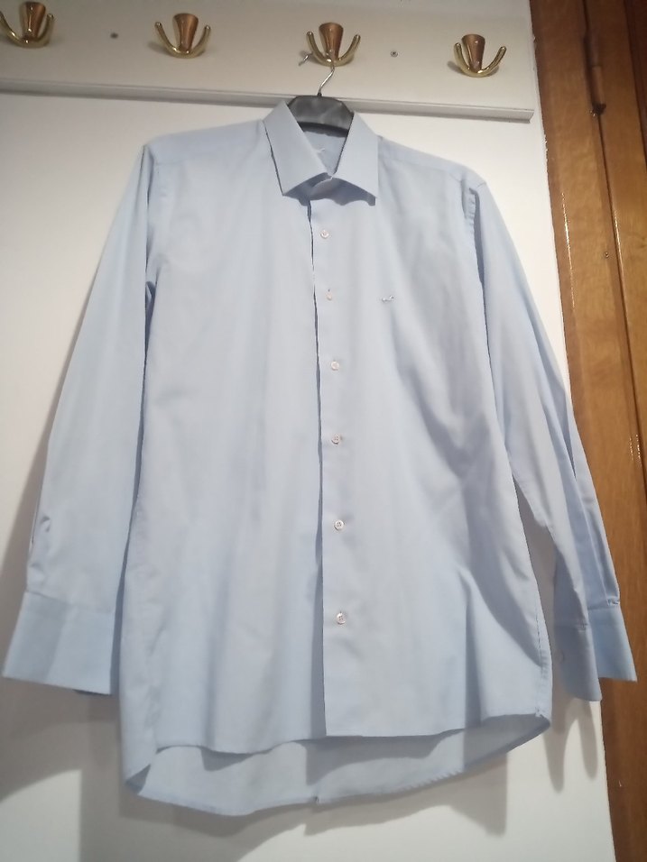 CRISPINO,Mavi Uzun Kollu Erkek Gömlek - Görsel 2