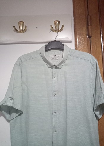 Kısa Kollu Pamuklu Erkek Gömlek - Görsel 6