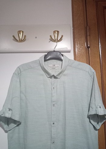 Kısa Kollu Pamuklu Erkek Gömlek - Görsel 7