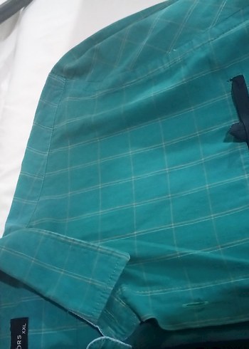 Düğmeli Erkek Yeşil Uzun Kollu Gömlek - Görsel 12