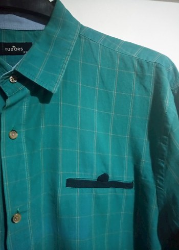 Düğmeli Erkek Yeşil Uzun Kollu Gömlek - Görsel 4