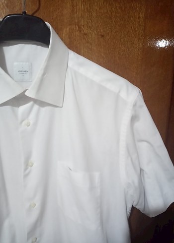 JAKAMEN,Düğmeli Beyaz Kısa Kollu Erkek Gömlek - Görsel 2