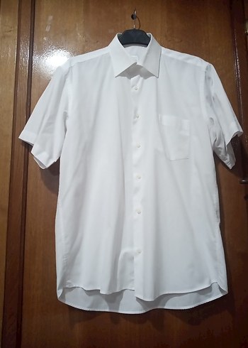 JAKAMEN,Düğmeli Beyaz Kısa Kollu Erkek Gömlek - Görsel 7