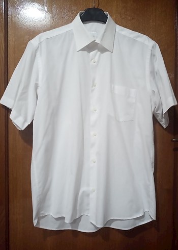 JAKAMEN,Düğmeli Beyaz Kısa Kollu Erkek Gömlek - Görsel 6