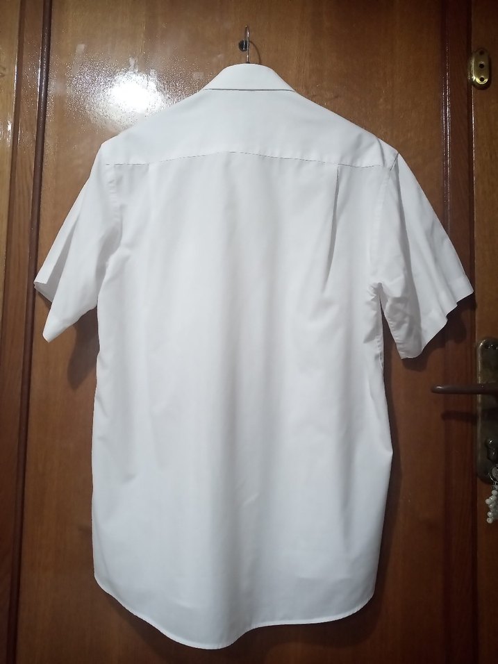 JAKAMEN,Düğmeli Beyaz Kısa Kollu Erkek Gömlek - Görsel 5