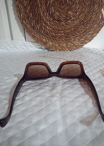 Kahverengi Retro Kadın Güneş Gözlüğü - Görsel 4