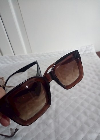 Kahverengi Retro Kadın Güneş Gözlüğü - Görsel 8