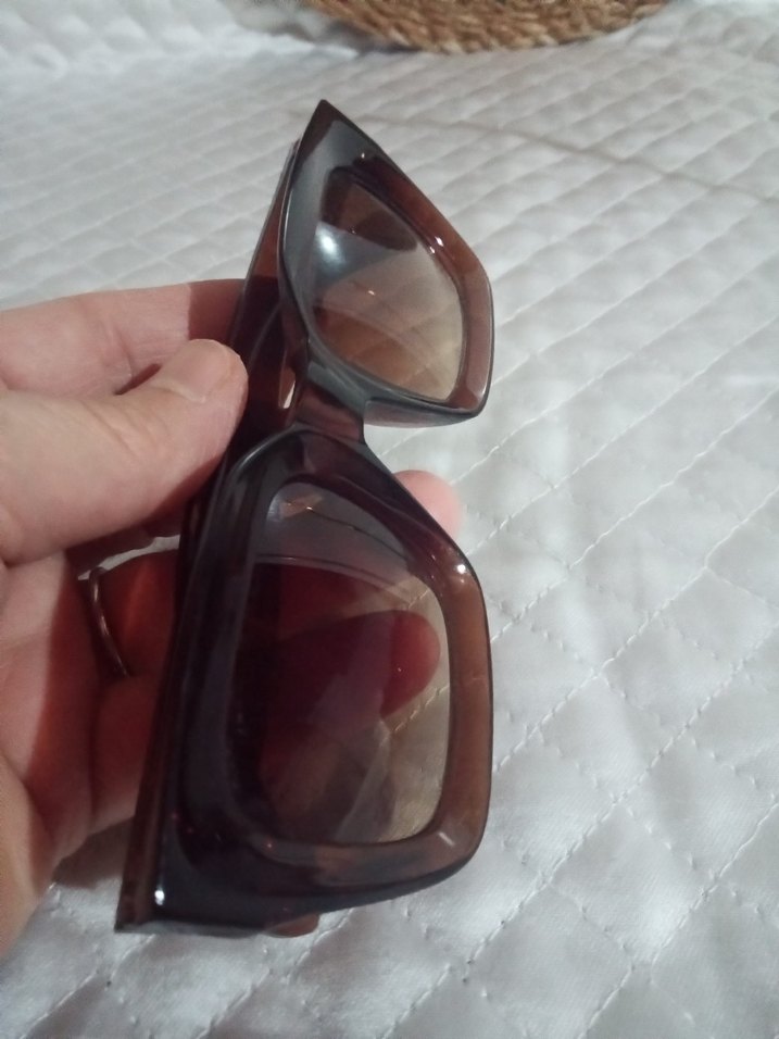 Kahverengi Retro Kadın Güneş Gözlüğü - Görsel 2