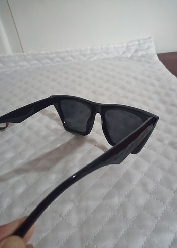 Siyah Minimalist Gotik Kadın Güneş Gözlüğü - Görsel 11