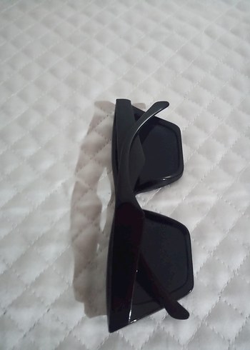 Siyah Minimalist Gotik Kadın Güneş Gözlüğü - Görsel 10