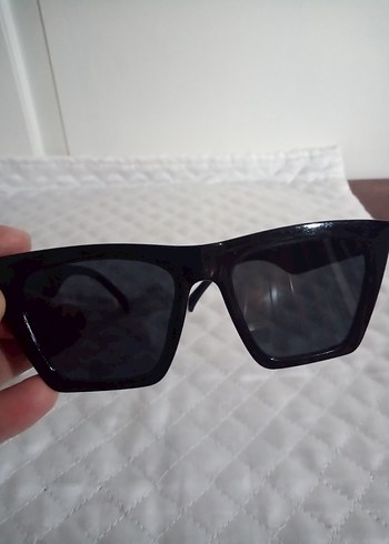 Siyah Minimalist Gotik Kadın Güneş Gözlüğü - Görsel 6