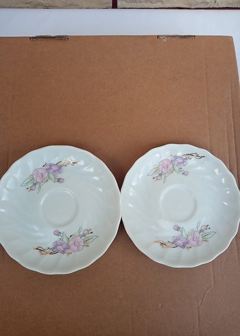 American Vintage İkili Vintage Romantik Cicek Desenli İki Parca Porselen