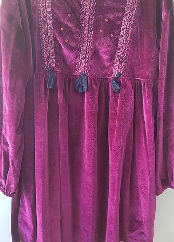 Koton kadife elbise - Görsel 4