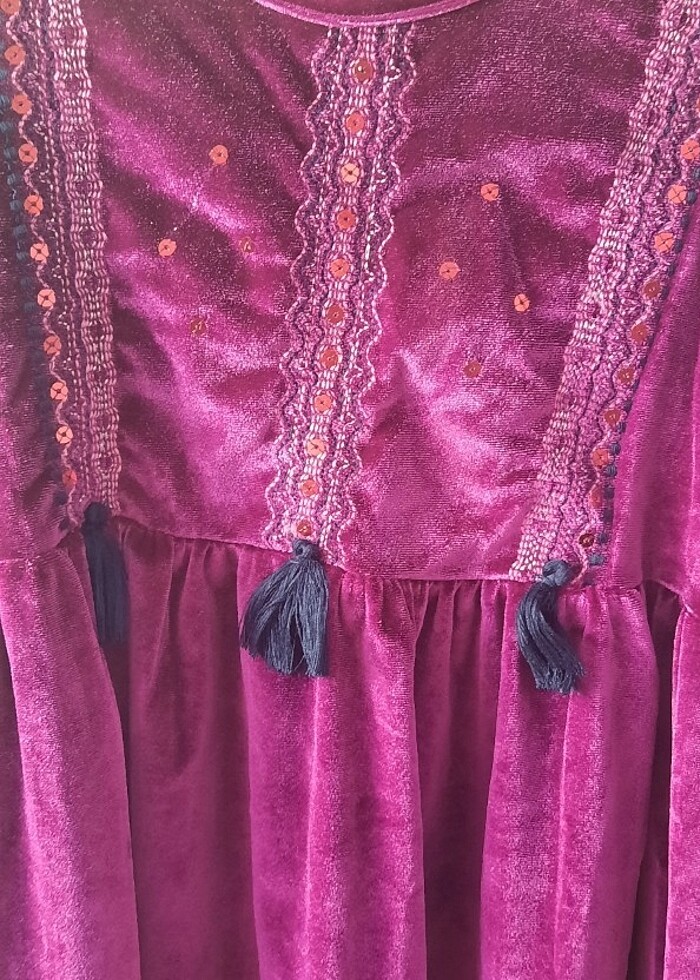 Koton kadife elbise - Görsel 2