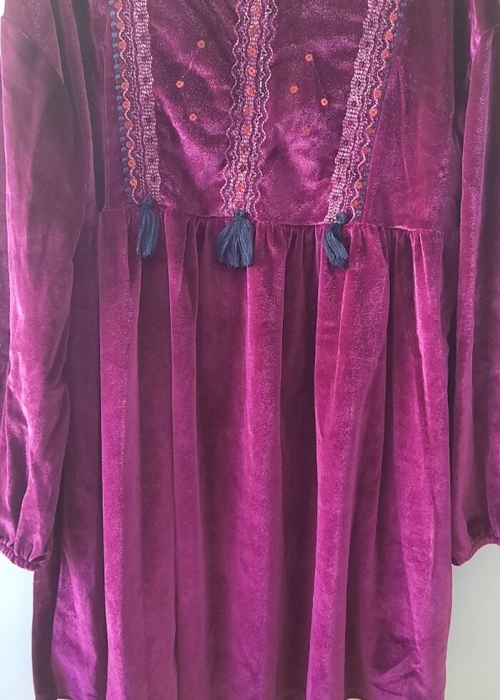 Koton kadife elbise - Görsel 4