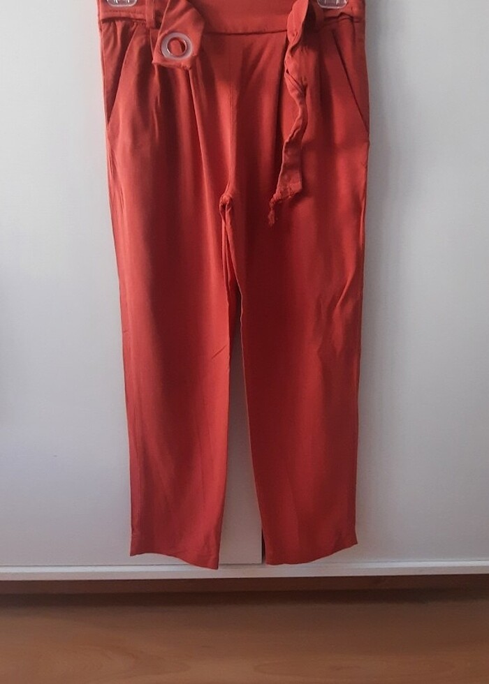 Koton kiremit rengi pantalon - Görsel 3