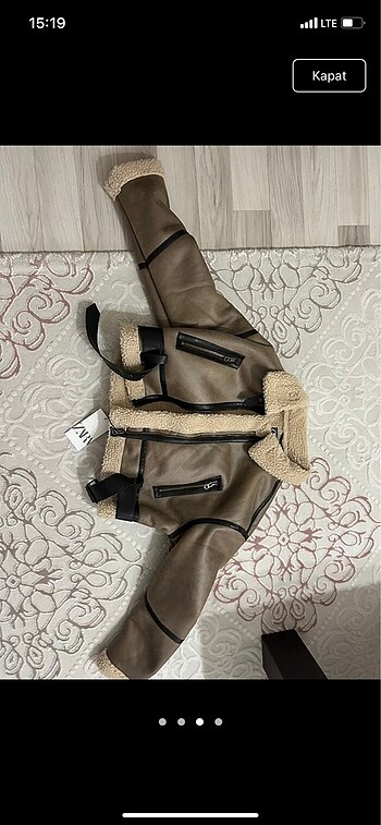 Zara sıfır etiketli orijinal içi yünlü ceket