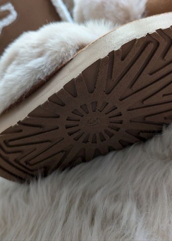 Kızlar için Kürklü Kahverengi Sıcak Terlik - Görsel 6