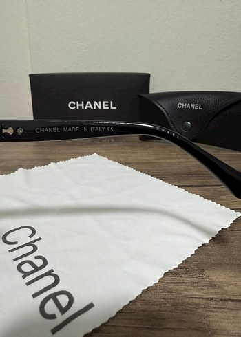 Beden siyah Renk Parlak Siyah Chanel Kadın Güneş Gözlüğü