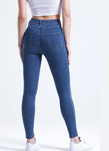 Yüksel Bel Dar Paça Skinny Jean Kot Pantolon