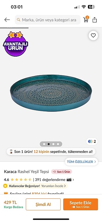 Karaca Karaca tepsi