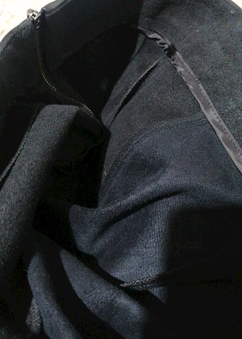 Siyah suni  Deri Kadın Cigarette Pantolon - Görsel 18