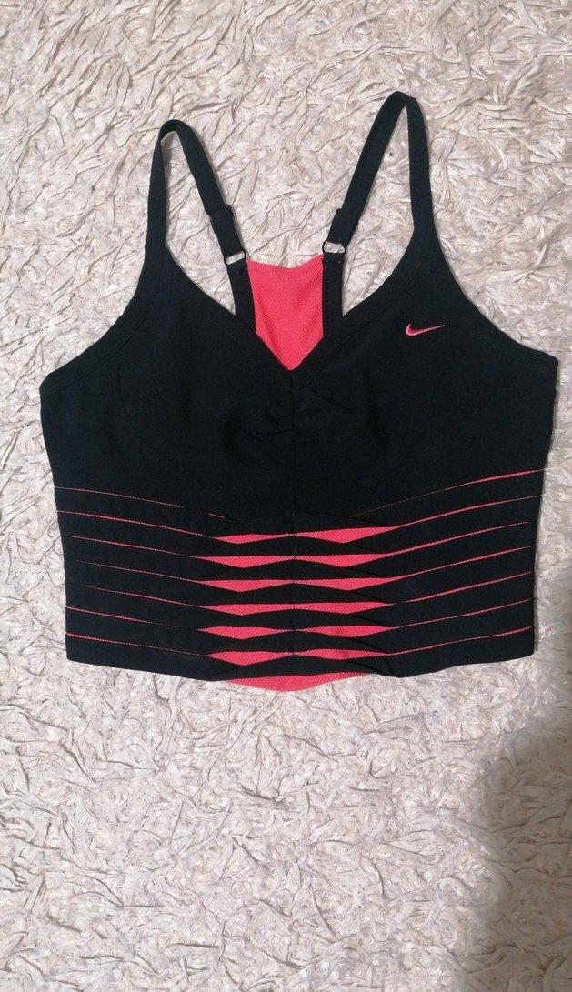 Nike Siyah-Pembe Spor Büstiyer - Görsel 2