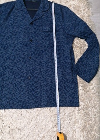 Erkek Lacivert Uzun Kollu Normal Kesim Pijama - Görsel 8