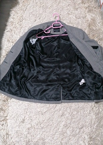 Gri Kemerli Kadın Blazer Ceket - Görsel 13