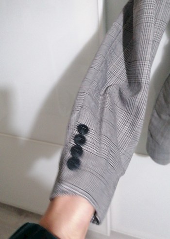 Gri Kemerli Kadın Blazer Ceket - Görsel 7