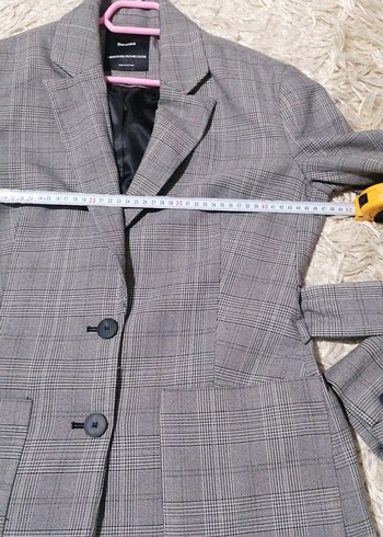 Gri Kemerli Kadın Blazer Ceket - Görsel 11