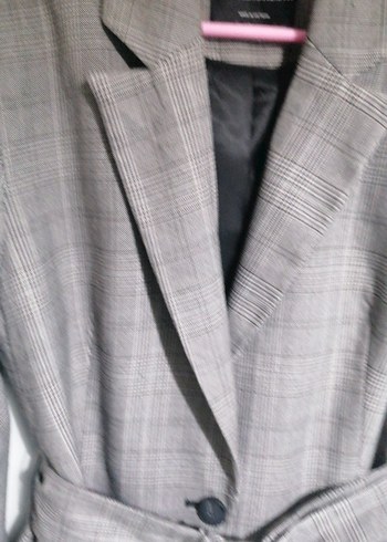 Gri Kemerli Kadın Blazer Ceket - Görsel 6