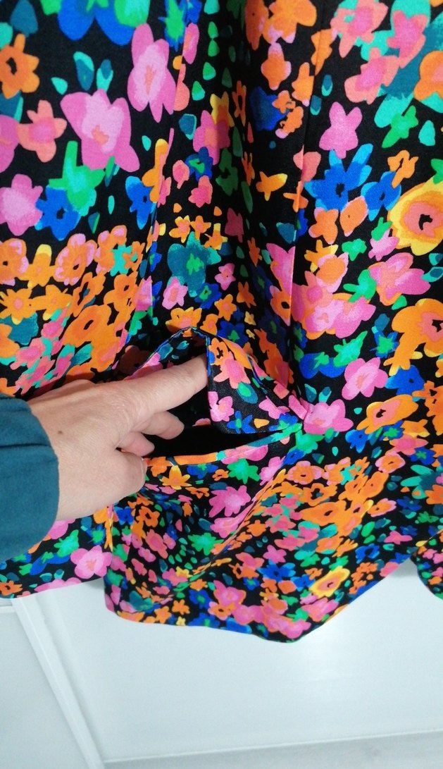 Renkli Çiçek Desenli Kadın Blazer Ceket - Görsel 4