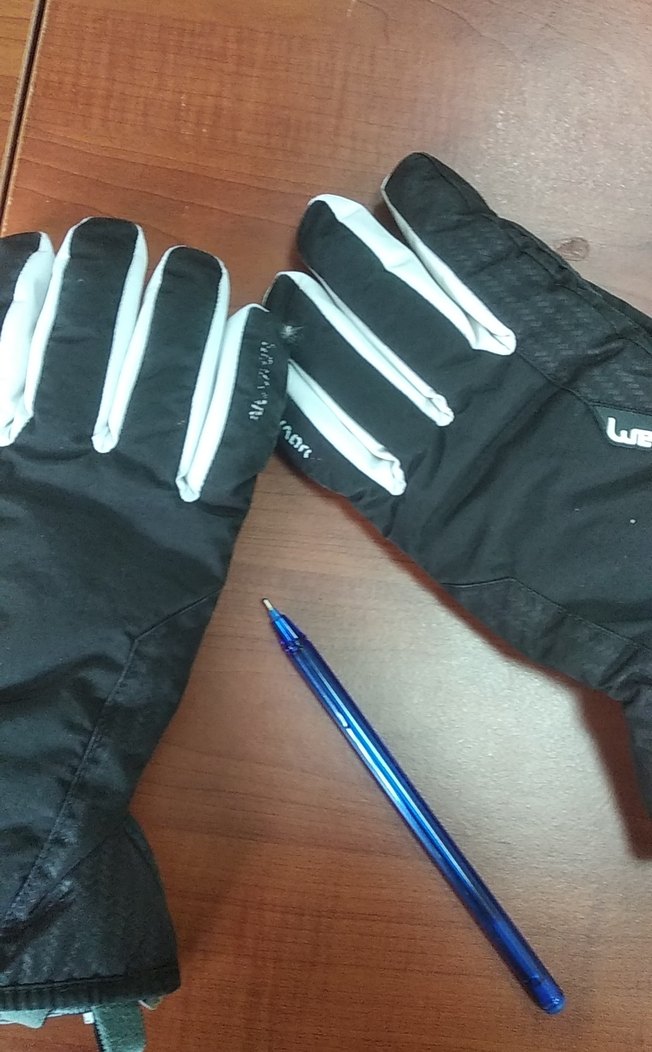 Erkek Gri Biker Kayak Eldiveni Velcro - Görsel 2