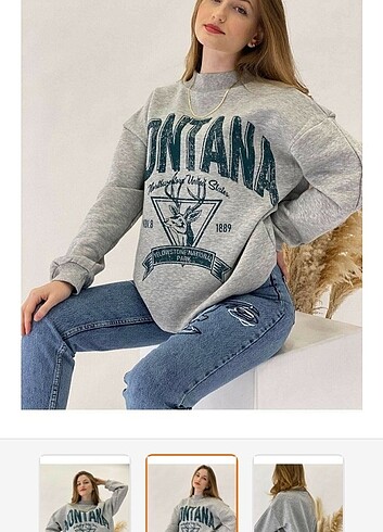 Gri oversize sweatshirt 