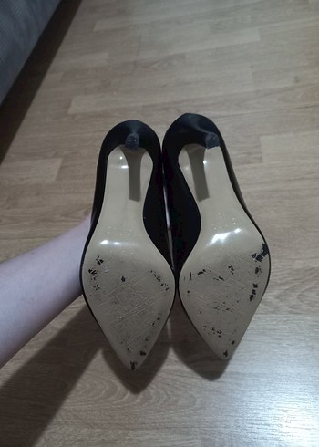 36 Beden siyah Renk Siyah Parlak Yılan Desenli Stiletto Topuklu