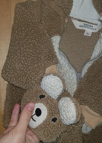 Kahverengi Nakışlı Bebek Tulumu - Görsel 3