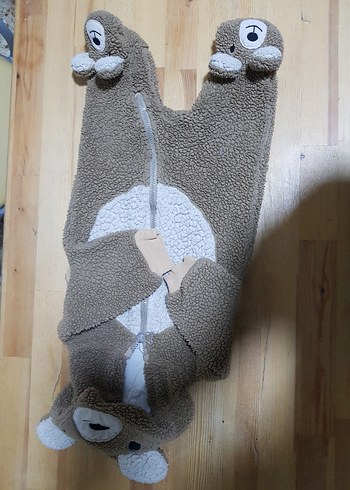 Kahverengi Nakışlı Bebek Tulumu - Görsel 5