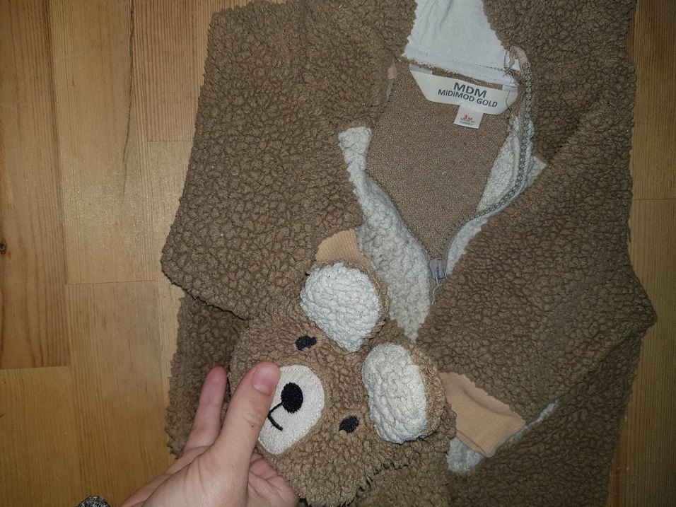 Kahverengi Nakışlı Bebek Tulumu - Görsel 3