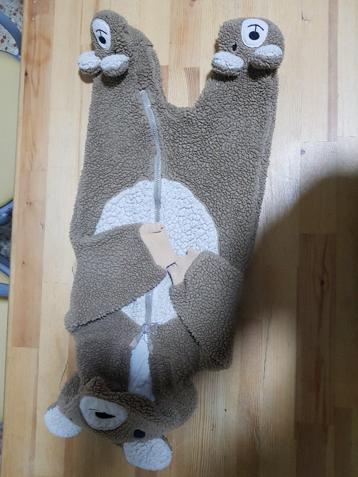 Kahverengi Nakışlı Bebek Tulumu - Görsel 5