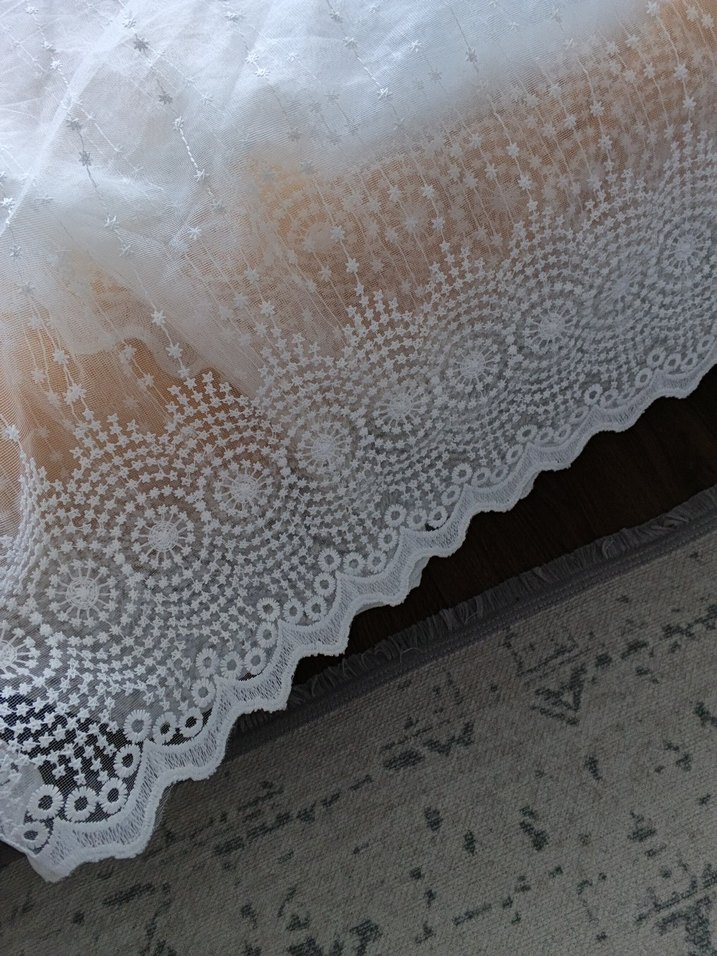 Nakışlı Beyaz Tül Perde  ( 7 metre) - Görsel 4