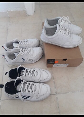 Beyaz Ayakkabı Adidas Hummel Polo 